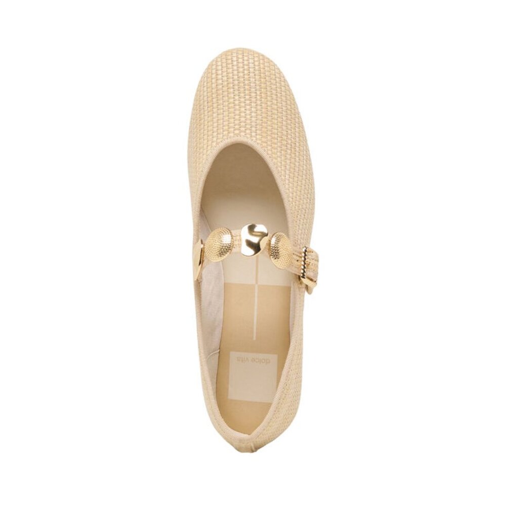 Dolce Vita Relan Raffia Ballet Flat Sandals Size 8.5 NIB